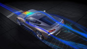 Chevrolet in wind tunnel simulation Chevrolet in wind tunnel simulation