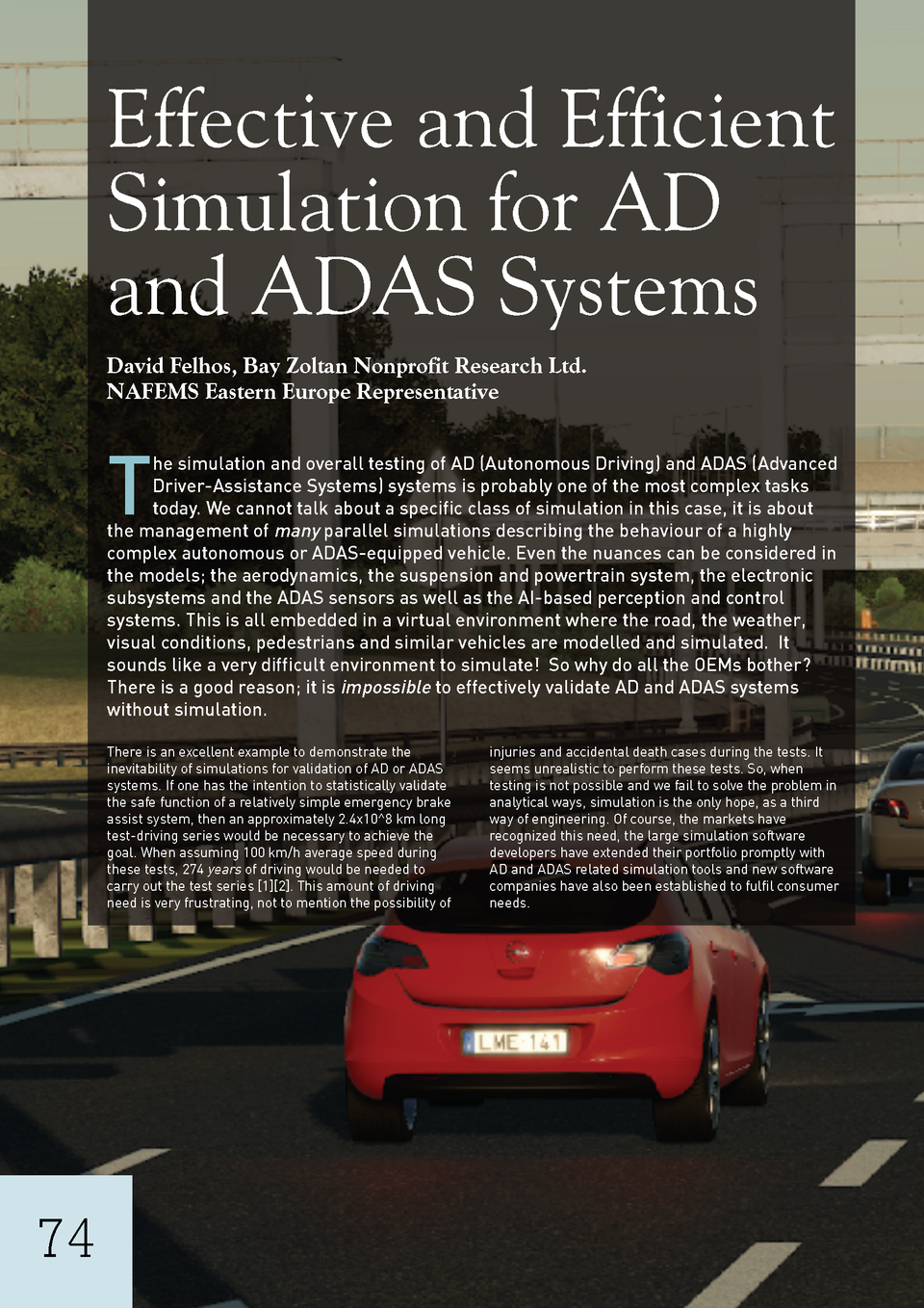 Effective and Efficient Simulation for AD and ADAS Effective and Efficient Simulation for AD and ADAS